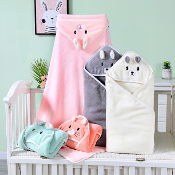 Baby Towel Comfortable And Soft Plush Baby Towel Hood Cartoon Children's Bath Towels High Quality Baby Stuff For Newborns