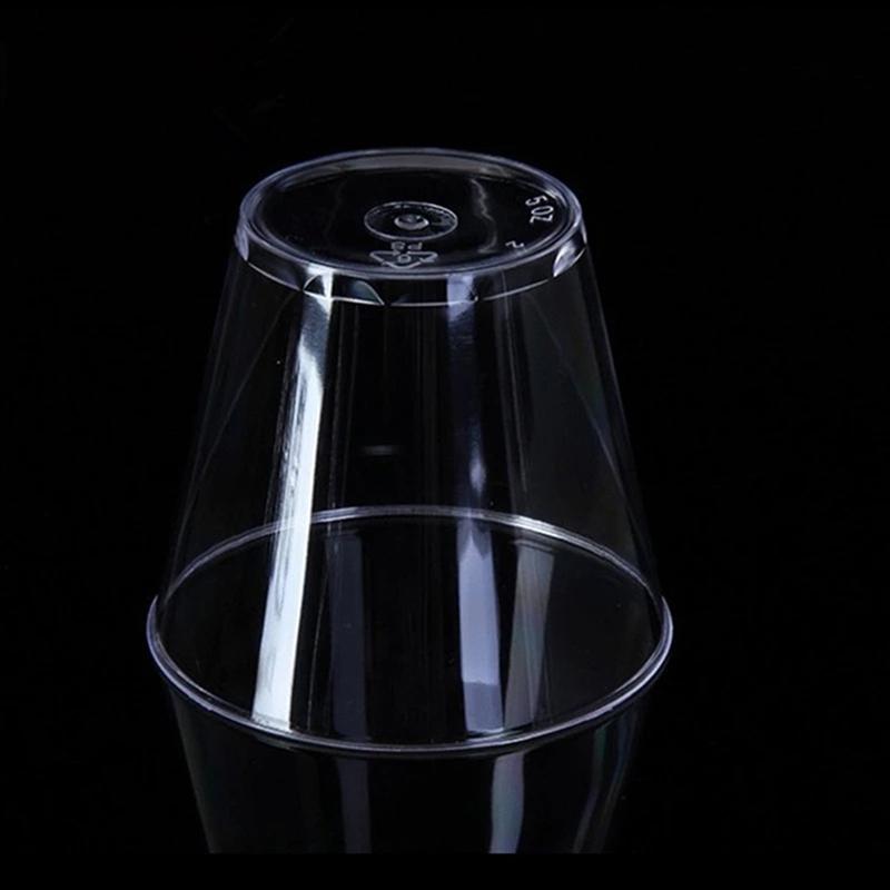 25pcs 150ml Disposable Dessert Cups Hard Plastic Tumblers Clear Containers For Jelly Pudding Party Party Disposable Cups