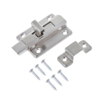 2/3 inch Stainless Steel Spring Latch Door Window Security Slide Bolt Lock Security Gate Barrel Bolt Padlock