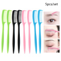 5pcs Plastic Eyebrow Eyelashes Eye Brow Extension Brush Eyebrow Comb Cosmetic Makeup Tools Type Random For Salon Home Use New