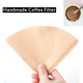 Wooden V60 Drip Paper Coffee Filter Handmade Coffee Filters Coffee Accessories Tea Bag Strainer Kitchen Tools
