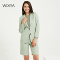 Wixra Women's Blazer Summer Autumn Pretty Color Green Blazer Button High Street Long Sleeve Coat 2020 Outerwear