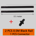 2PCS Black Rail