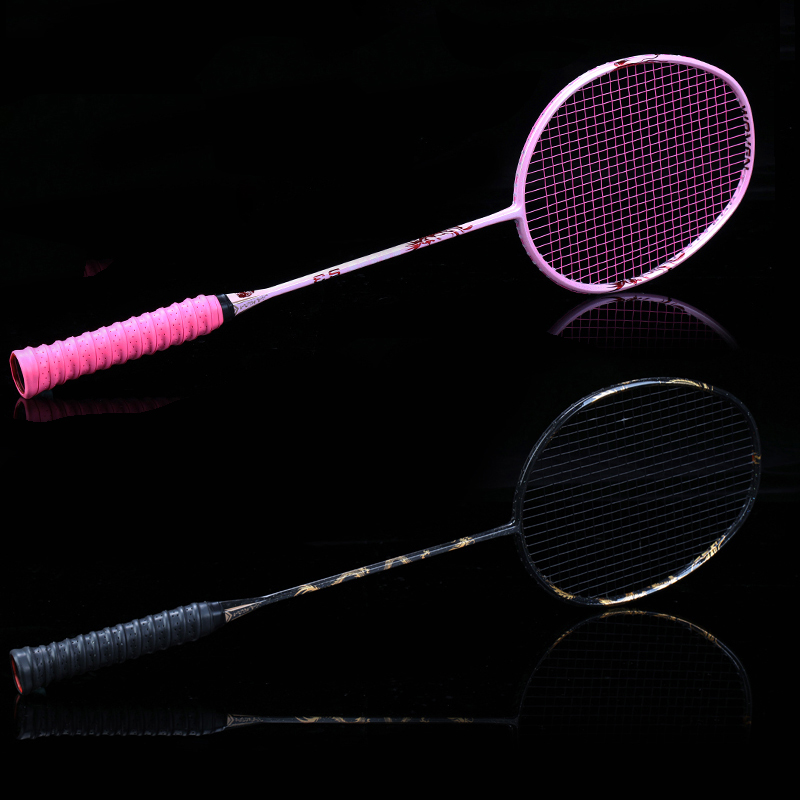 Ultralight 8U Dragon Phoenix Full Carbon Fiber Badminton Rackets With String Bags Professonal Rackets Padel For Adults Kids