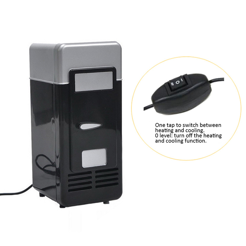 TiOODRE Multifunctional 5V Car Fridge Portable Freezer USB Dual Use Cooler Warmer Electric Refrigerator 10W for Car Home Picnic