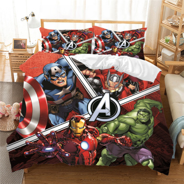3D Queen King size Bedding Set The Avengers Captain America Super Hero Duvet Cover Set Bedcloth with Pillowcase Home Textiles