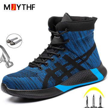 Work Safety Boots Men Winter Boots Indestructible Safety Shoes Men Steel Toe Shoes Puncture Proof Work Sneakers Male Work Boots