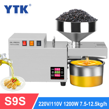 YTK S9S/S9 Stainless Steel Oil Press Cold Press High Extraction Rate Intelligent Temperature Control Panel Sunflower Seed Olive