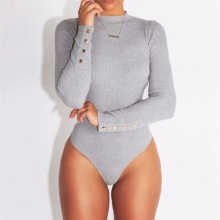 HOT Fashion Sexy Women Clothes Long Sleeve O Neck Solid Stretch Bodysuit Lady Leotard Jumpsuit Body Tops Europe and America