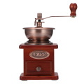 Classical Wooden Manual Coffee Grinder Stainless Steel Retro Coffee Spice Mini Burr Mill Wheel Machine