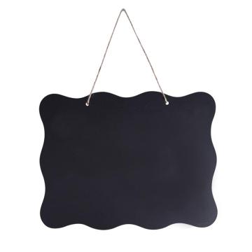 Creative Wooden Blackboard Pendant Ornament DIY Crafts Hanging Tags Pendant Adornment for Xmas Wedding Party (25x20cm)