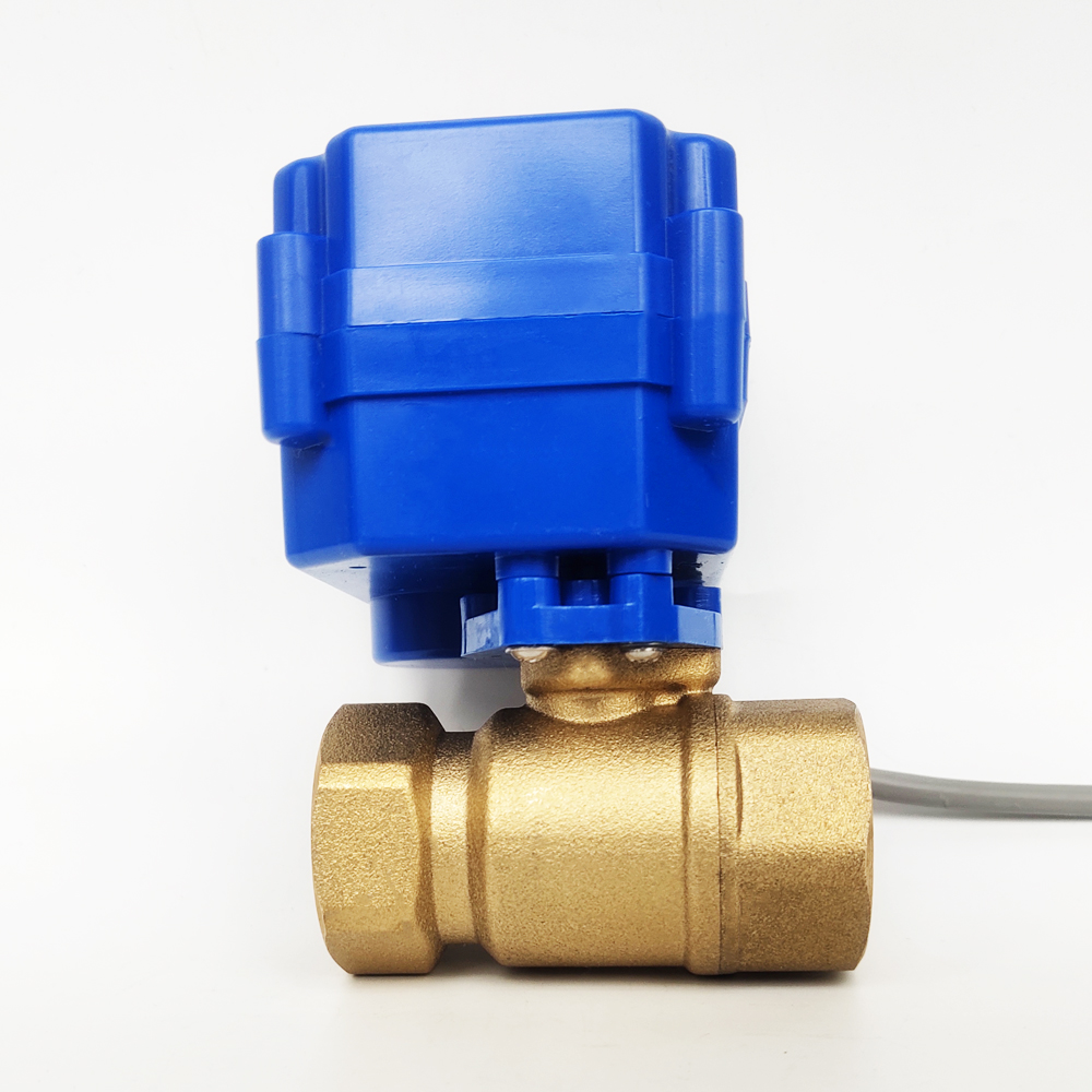3/4" Brass electric actuated valve , DC12V morotized valve 5 wire (CR05) control, DN20 Electric valve with position feedback