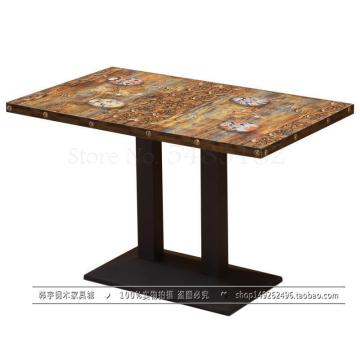 Custom Cafe Western Restaurant Table Dessert Shop Dining Table Milk Tea Catering Restaurant Quick Dining Table and Chair