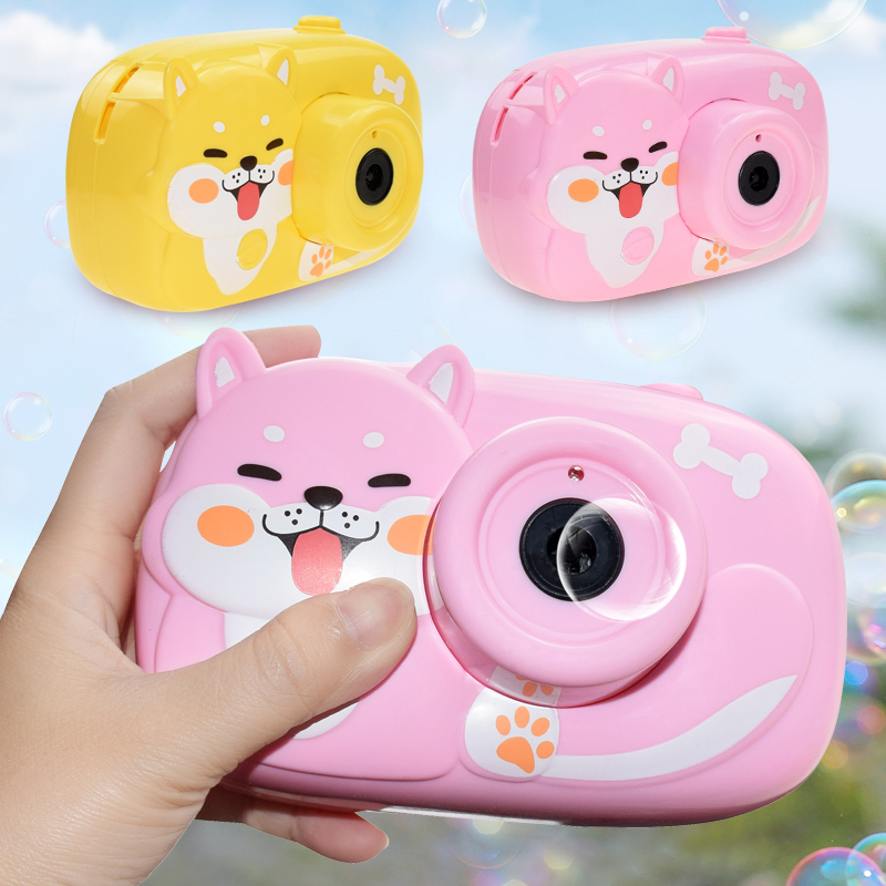 Kids Automatic Funny Cute Cartoon Pig Animal Soap Children Bubble Maker Camera Bath Wrap Bubble Machine Toys for Girls Gifts