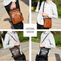 JEEP BULUO Brand New Tote Crossbody Business Casual Handbag Male Spliter Leather Men Messenger Bags Shoulder Bag Large Capacity
