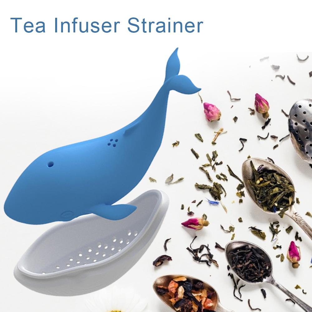 Tea Infuser Teapot Filter Cute Silicone Whale-shape Tea Bag Strainer Filter Diffuser For Tea Coffee Filter Drinkware Accessories