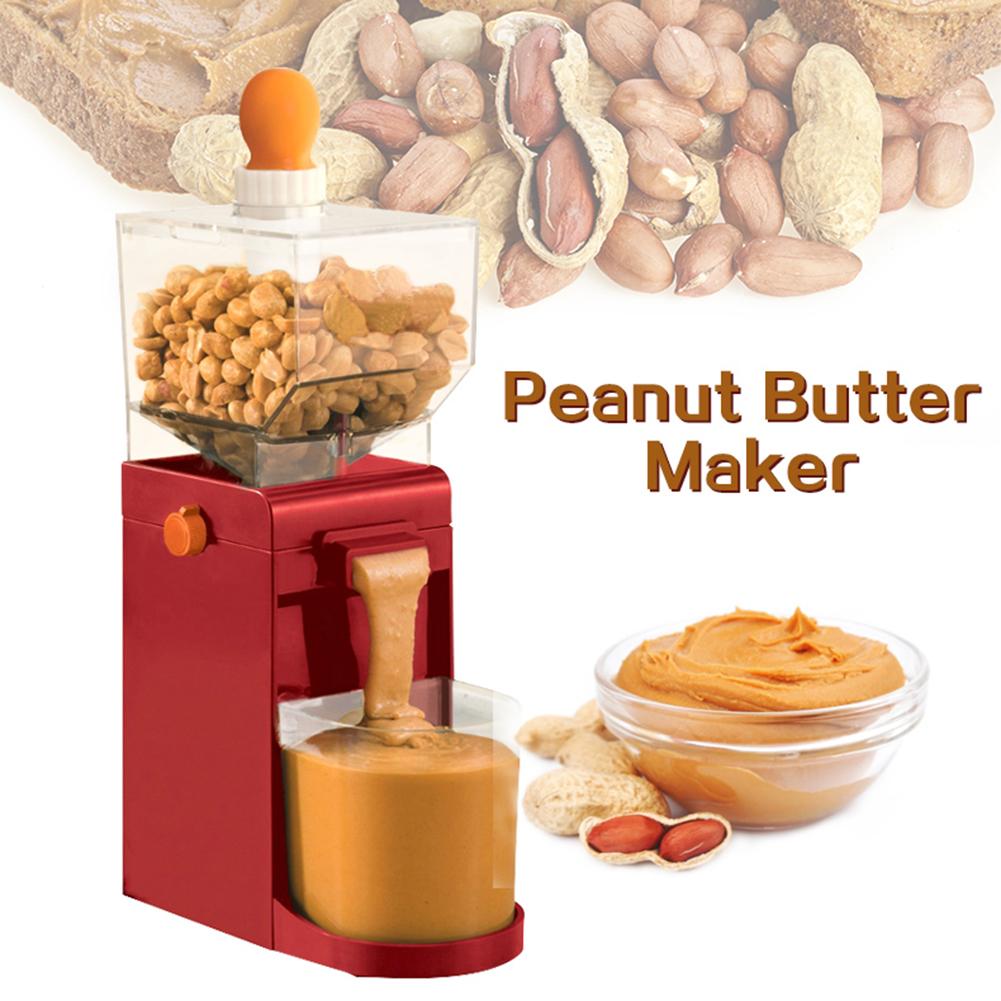 Mini Peanut Grinder Peanut Cashews Hazelnuts Nuts Sunflower Seeds Electric Grinder Self-making Peanut Butte Household Grain Mill