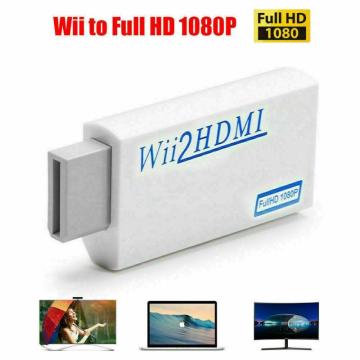 1Pcs Portable Wii to HDMI Wii2HDMI Full HD Converter Audio Output Adapter TV Black Consumer Electronics Accessories