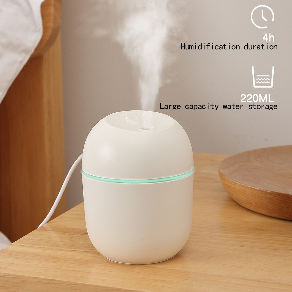 220ml Humidifier Usb Small Cool Mist Humidifier Mini Humidificador With Led Light Car Aromatherapy Aroma Diffuser Humidifier#Y30