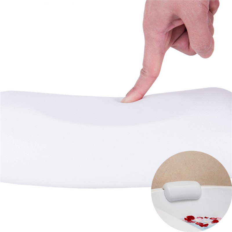 Foam SPA Bath Cushion Non-slip Bath Pillow Bath Headrest Soft Waterproof Bath Soft Pillows White