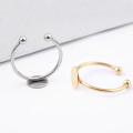 10pcs Stainless Steel Flat Ring Base Blanks 8mm Circle Pad Bezels For Rings Making Diy Jewelry Findings Accessories
