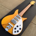 325 electric guitar has varnish on its fingerboard, light yellow paint, 527mm bridge to nut, small double-rocking