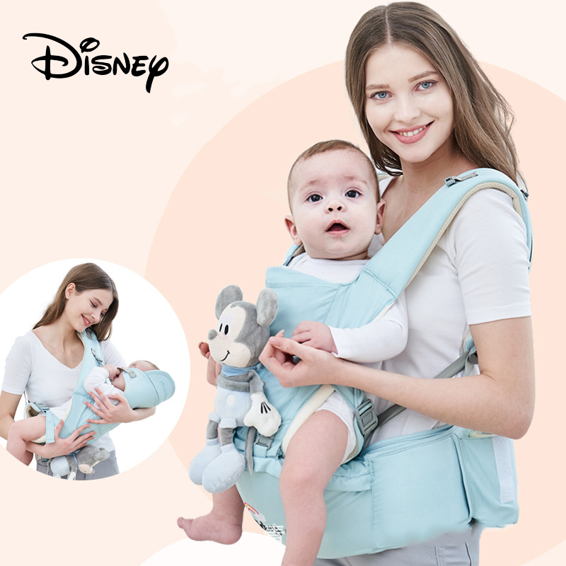 Disney's New Ergonomic Baby Carrier 0-48 Months Portable Baby Carriers Backpacks 6D Mickey Multifunctional Kangaroo Baby Seat