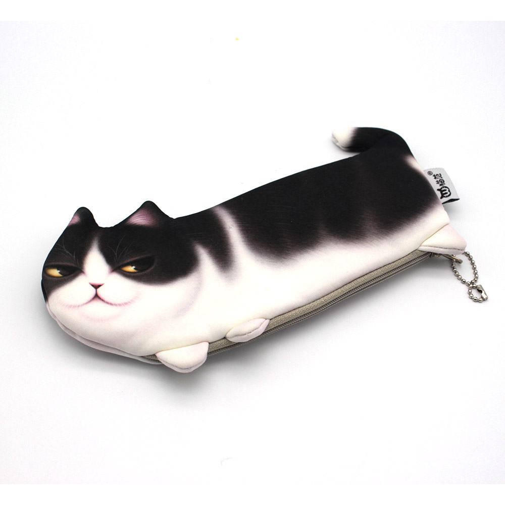 Emulation Cartoon Animal Pencil Case Kawaii Cats Soft Pencilcase School Supplies Pencils Storage bags Stationery Gift for Kids