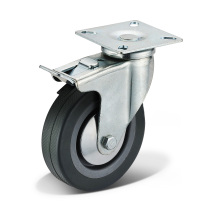 Casters with brakes for light industry