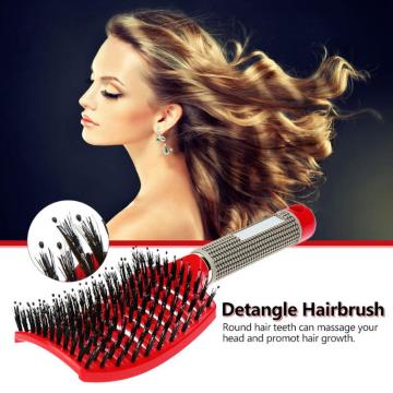 Haarborst Hair Scalp Massage Comb Brosse demelante cheveux crepus Hairbrush Bristle Detangle Hair Hairdressing Styling Tools