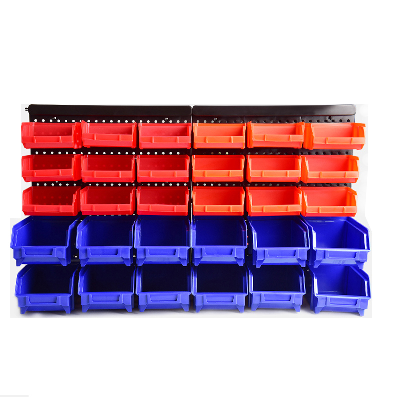 Wall-Mounted Storage Box Tool Parts Garage Unit Shelving Plastic Tool Case Hardware Screw Tool Organize Box ABS Bin Storage