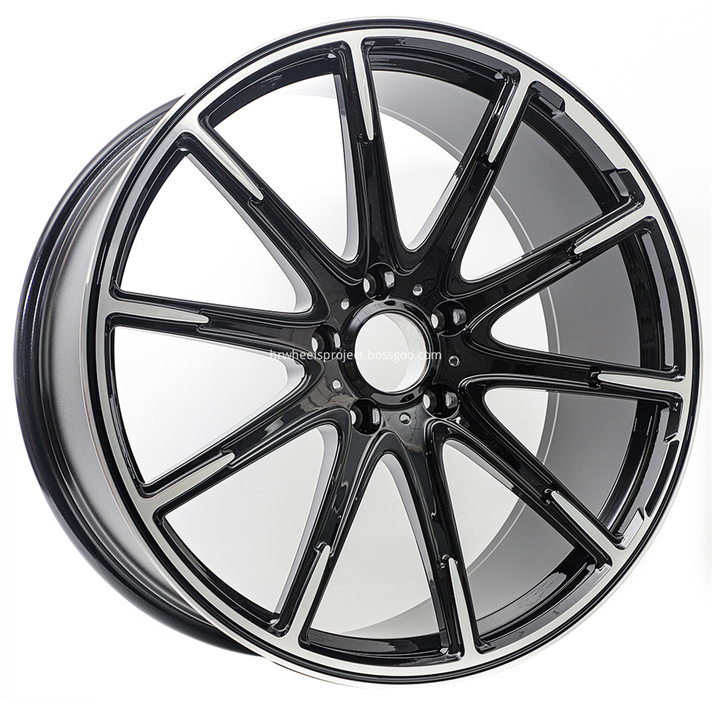 Mercedes Benz S Replica Wheels Brabus Design Monoblock Black Machined 13