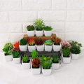 Mini Bonsai Potted Placed Green Fake Plants Artificial Plants with Pot Simulation Succulents Table Decoration