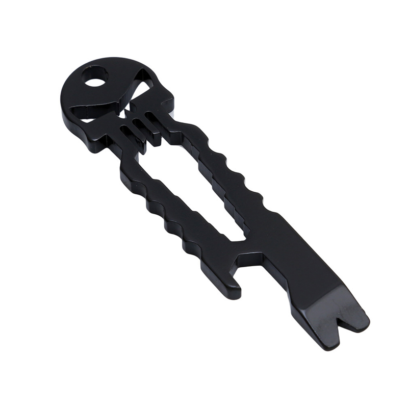 Stainless Steel Tactical EDC Portable Pocket Multi-tool Skull Crowbar Keychain Mini Bottle Opener Spanner Multifunctional Tool