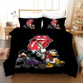 Amazing Red Mickey Mouse Bedding Set Twin Size Wedding Couple Quilt Duvet Covers for Kids Adult Bedroom Decor Queen King 3 pcs