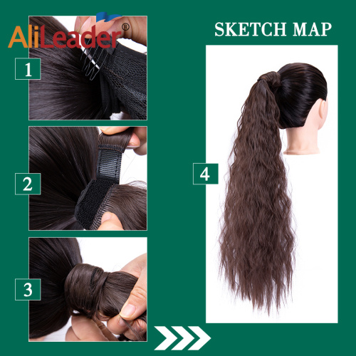 22 inch Syntheitc Warp Around Clip In Hairpiece Supplier, Supply Various 22 inch Syntheitc Warp Around Clip In Hairpiece of High Quality