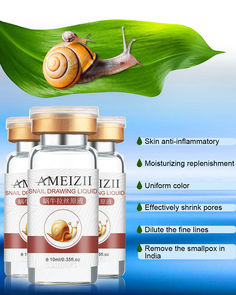 10ML Snail Essence Hyaluronic Acid Serum Moisturizing Whitening Lifting Firming Essence Anti-Aging Face Repair Serum TSLM2