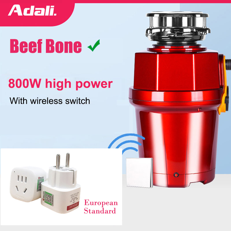 ADALI 800W Food Waste Disposer Wireless Switch Disposal Crusher High Power Food Garbage Processor Bone Grinder kitchen appliance