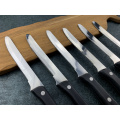 6 pieces 12 pieces stainless steel steak knife black handle dinner knife set restaurant tableware set