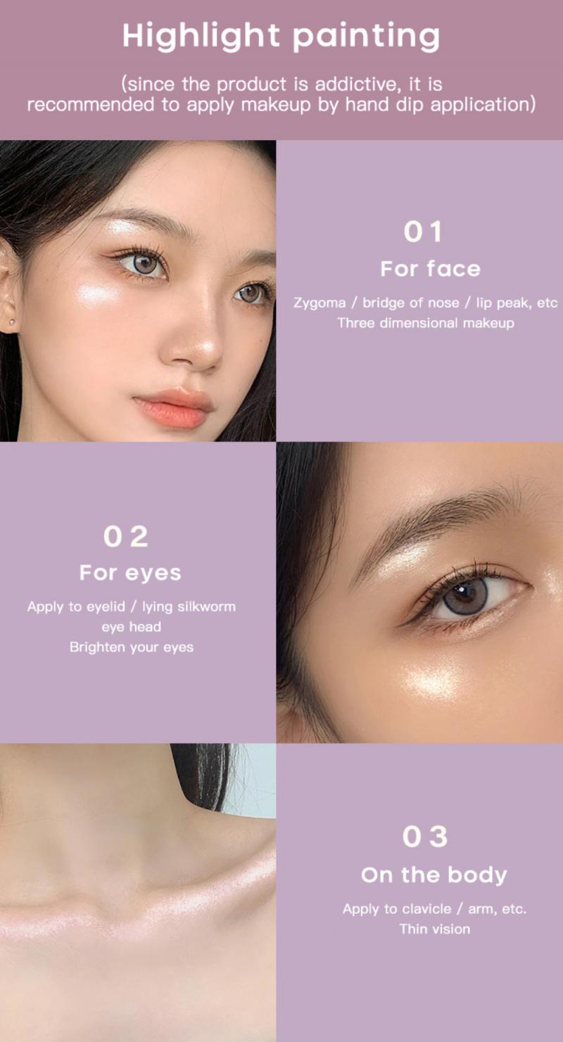 Diamond Glitter Highlighter Palette Facial Bronzers Makeup Glow Face Body Contour Shimmer Powder Illuminator Highlight Cosmetic