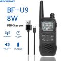 4Pcs BAOFENG BF-U9 8W Portable MINI Walkie Talkie With Handheld Hotel Civilian Radio Comunicacion Ham HF Transceiver