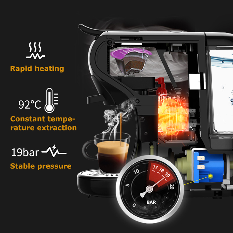 HiBREW 19 bar 3 in 1 & 4 in 1 multiple capsule espresso coffee machine, pod coffee maker Dolce gusto nespresso powder H1