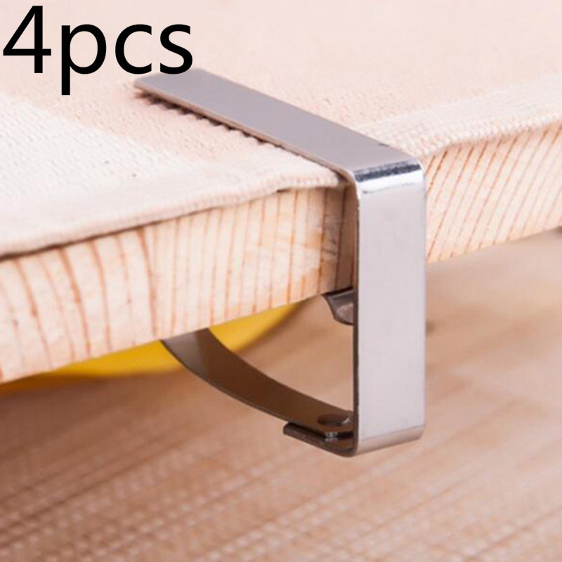 Clothes Pegs 4X Wedding Picnic Prom Table Cover Tablecloth Clamp Holders Stainless Steel Table Cloth Clips Laundry Storage Tools
