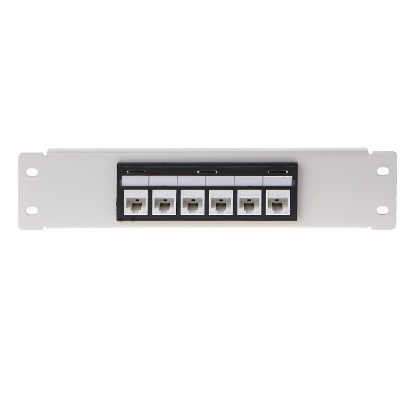 2020 New RJ45 CAT6 6 Ports Patch Panel Frame With RJ45 Keyston Module Jack Connector