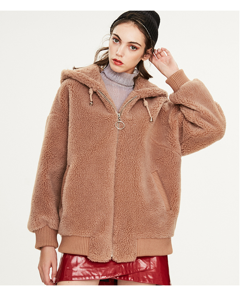 Winter Women Zipper Sherpa Hoodie