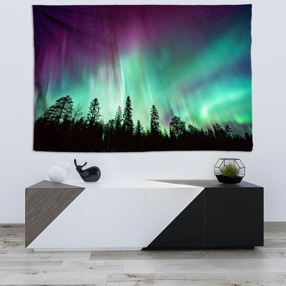 Beautiful Northern Lights Nature Tapestry Wall Hanging Boho Hippie Psychedelic Wall Tapestries Large Tapestry Bohemian Wall Art