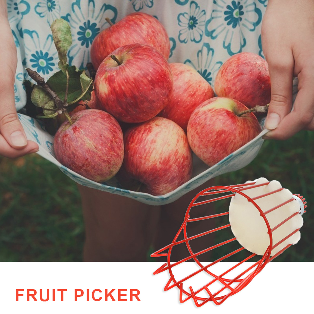 Metal Fruits Picking Tool Greenhouse Apples Peaches Orange Catcher Picker Outdoor Aluminum Deep Basket Garden Tools