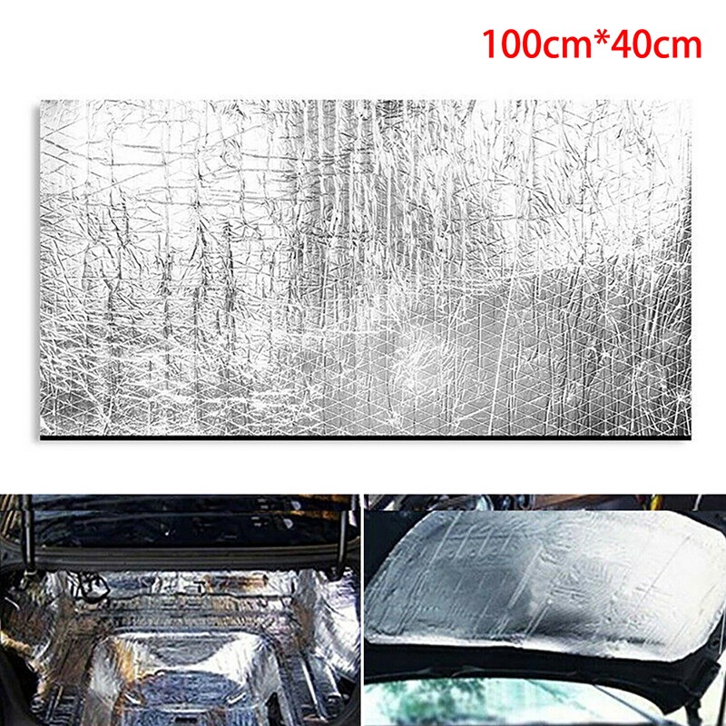 1 Roll 100x40cm 10mm Car Sound Heat Insulation Cotton Soundproof Aluminum Foil Waterproof Anti Dust Noise For Car Interior Part