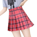 QRWR XS-3XL Plaid Summer Women Skirt 2020 High Waist Stitching Student Pleated Skirts Women Cute Sweet Girls Dance Mini Skirt