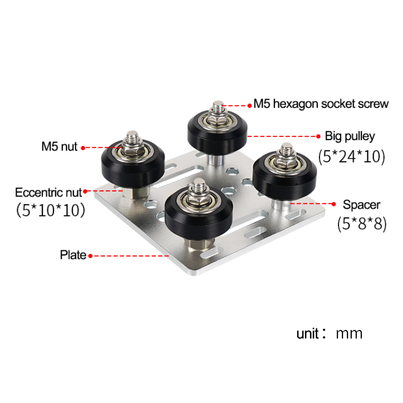 KINGROON 1Set Openbuilds V Gantry Plat Special Slide Plate Pulley For 2020/2040 V-slot Aluminum Profiles Wheels 3D Printer Parts